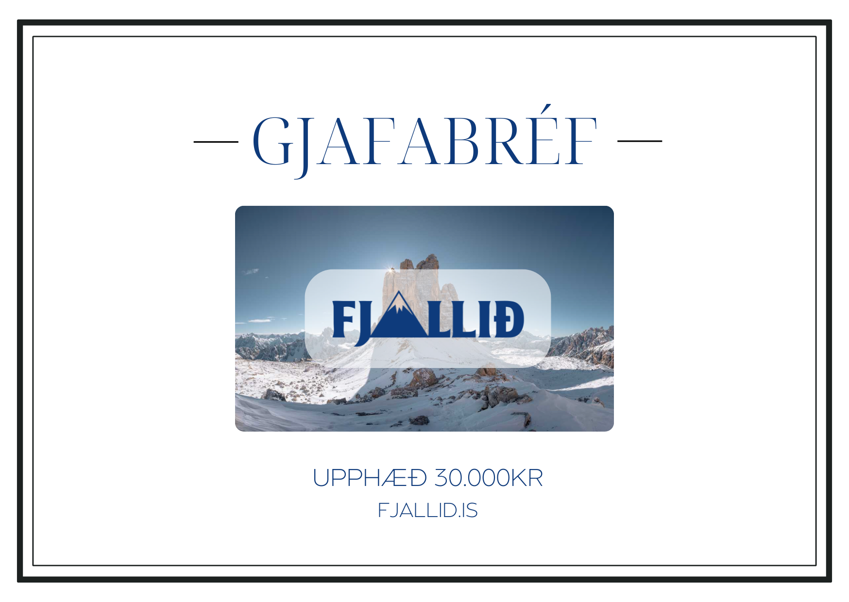 Gjafabréf í Fjallið